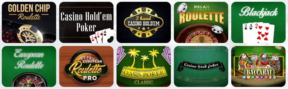 Juegos de mesa en WOLFBET CASINO