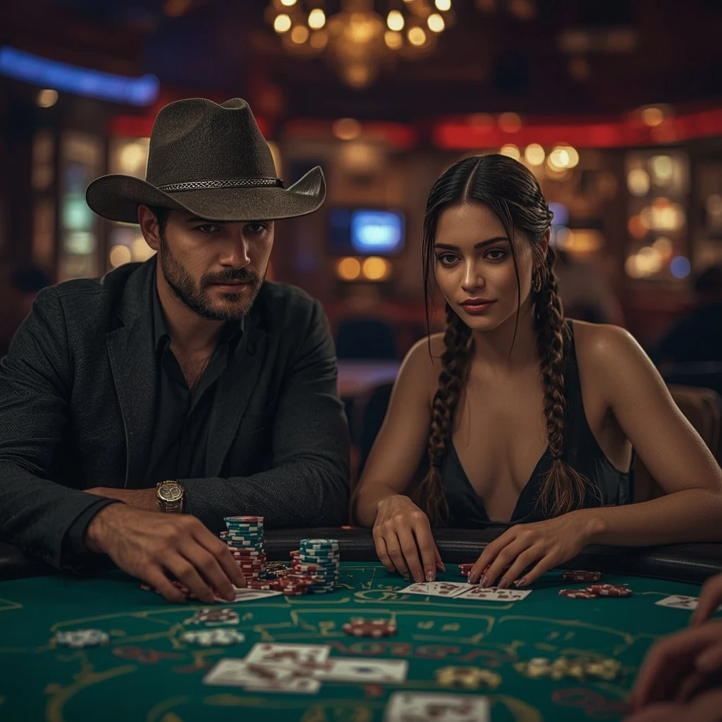 foto de dos jugadores de póker WOLFBET CASINO